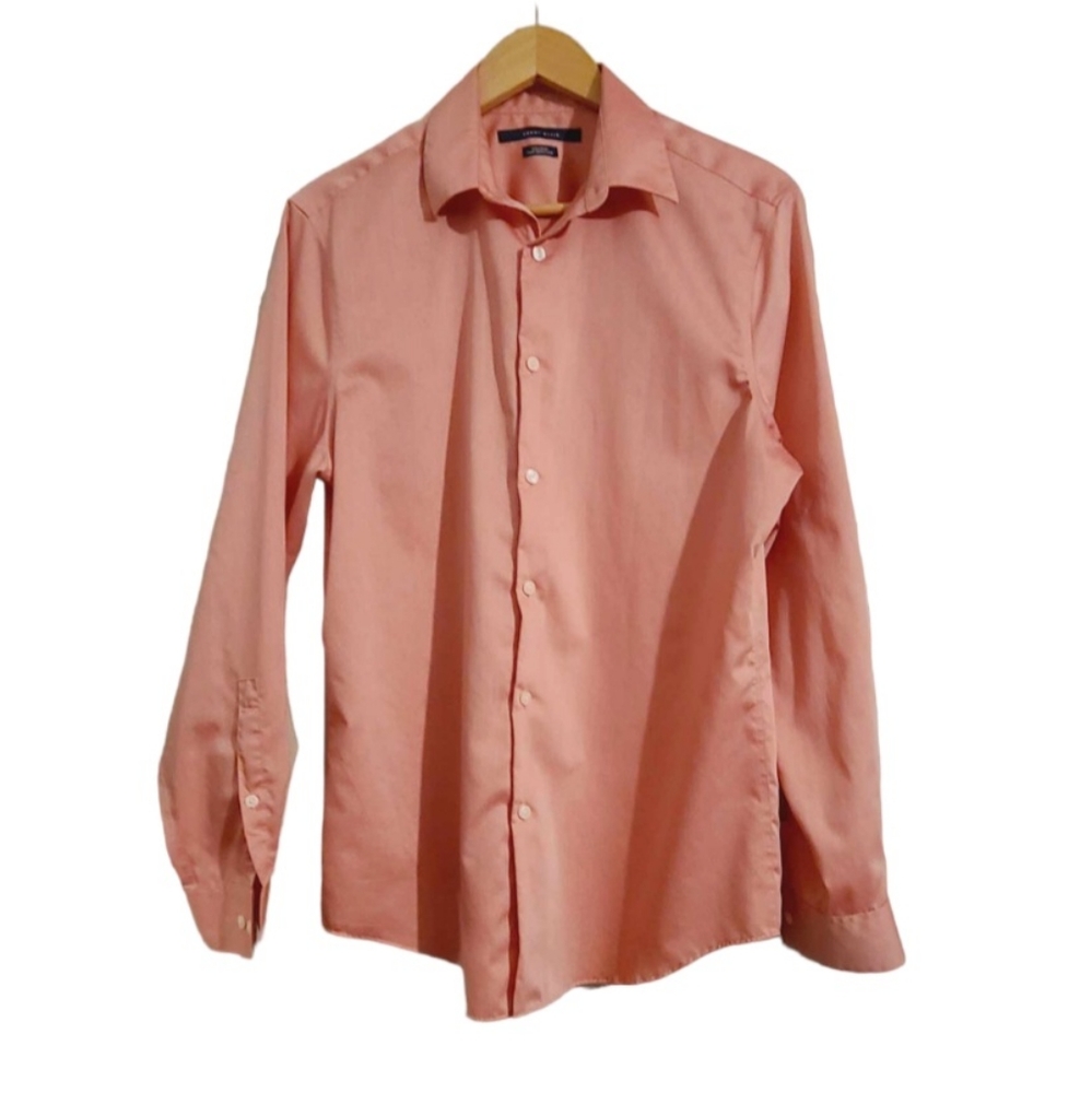 Perry Ellis Pink Cotton Twill Non Iron Shirt